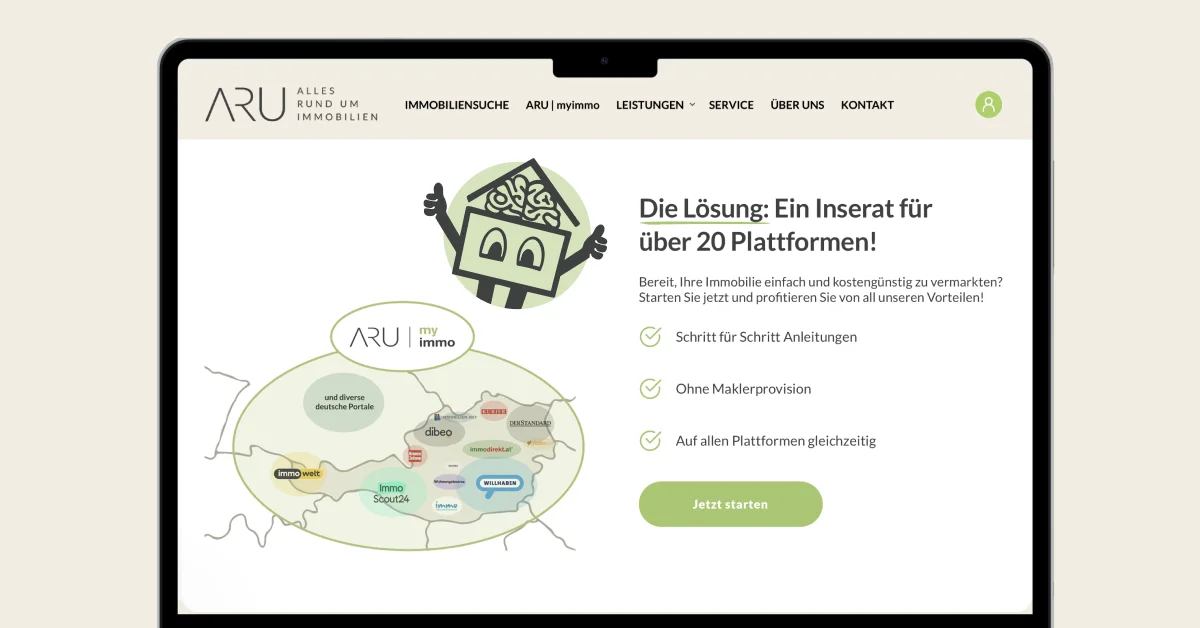 Immobilienverkauf mit Erfolg durch ARU myimmo